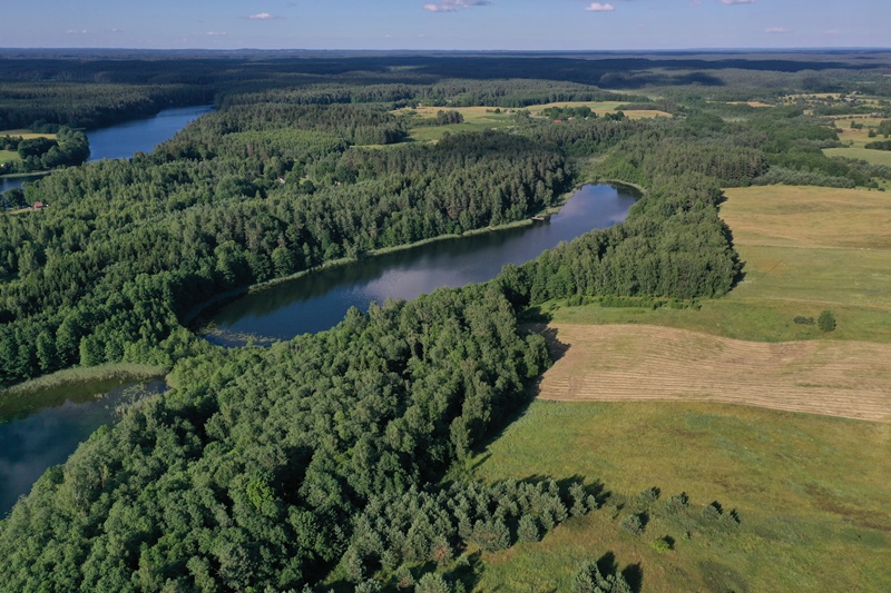 DU BESIRIBOJANTYS 3,67 HA IR 1,06 HA ŽEMĖS SKLYPAI ANT JAURIO EŽERO KRANTO MOLĖTŲ RAJONE